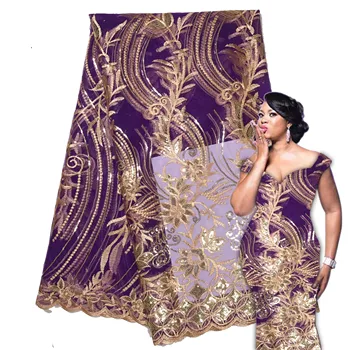 Sequined Style African High Quality Net Wedding Lace Fabric 2019 New Nigeria Sequins Guipure Tulle Sewing Evening Dress Material
Sequined Style African High Quality Net Wedding Lace Fabric 2019 New Nigeria Sequins Guipure Tulle Sewing Evening Dress Material