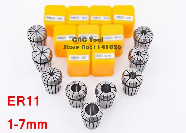 13Pcs/lot ER11 Collet chuck cnc Spindle ER11 Collet lathe tool holder ER11 Collet set from 1-7MM for CNC milling lather tool
13Pcs/lot ER11 Collet chuck cnc Spindle ER11 Collet lathe tool holder ER11 Collet set from 1-7MM for CNC milling lather tool