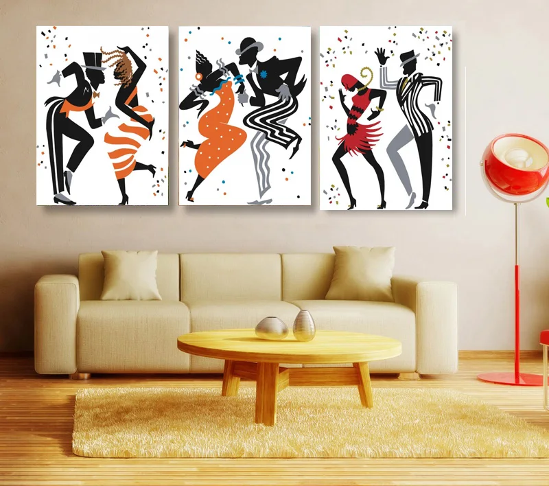 3 pieces Modern handmade paintings lovers dancing on oil painting canvas for wedding decor, wedding decor and wall art poster
3 pieces Modern handmade paintings lovers dancing on oil painting canvas for wedding decor, wedding decor and wall art poster