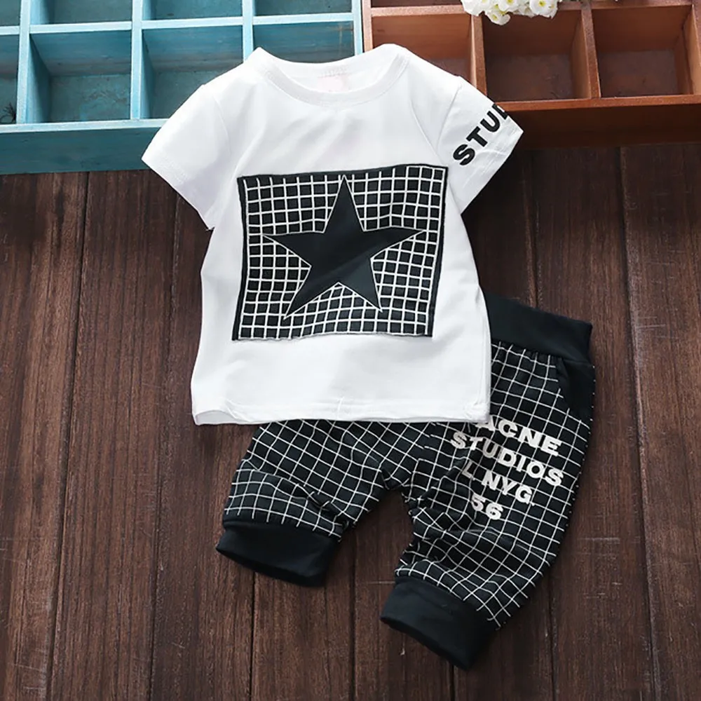 2Pcs Infant Kid Boys Girl Letter Star Print Plaid Tops+Pants Outfits Clothes Set girls clothing children clothes roupas infantil
2Pcs Infant Kid Boys Girl Letter Star Print Plaid Tops+Pants Outfits Clothes Set girls clothing children clothes roupas infantil