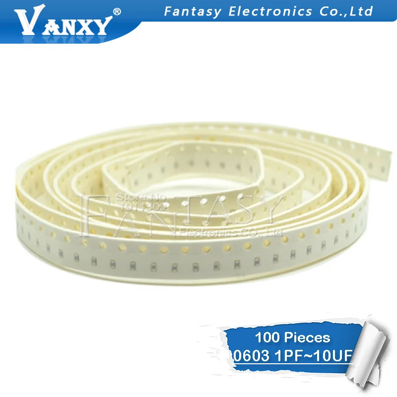 100pcs 0603 50V SMD Thick Film Chip Multilayer Ceramic Capacitor 1pF - 22uF 10NF 100NF 1UF 2.2UF 4.7UF 10UF 1NF 100PF
100pcs 0603 50V SMD Thick Film Chip Multilayer Ceramic Capacitor 1pF - 22uF 10NF 100NF 1UF 2.2UF 4.7UF 10UF 1NF 100PF