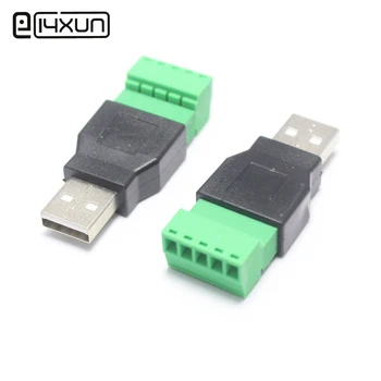 10Pcs USB 2.0 A Type to 5 Pin Screw Green Terminal Connector with Shield Free-Welding USB to Terminal Plug Adapter
10Pcs USB 2.0 A Type to 5 Pin Screw Green Terminal Connector with Shield Free-Welding USB to Terminal Plug Adapter