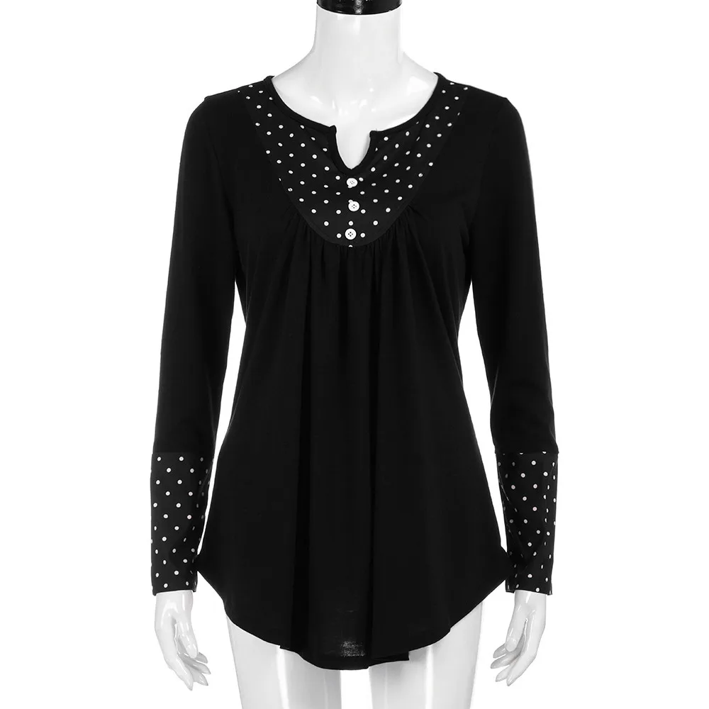 Free Ostrich T-Shirt Female 2019 Autumn Women V Neck Button Dots Tops Long Sleeve Tops Women CLothes Camiseta Mujer L2535
Free Ostrich T-Shirt Female 2019 Autumn Women V Neck Button Dots Tops Long Sleeve Tops Women CLothes Camiseta Mujer L2535