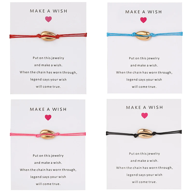 5 Colors Nature Shell Charm Bracelet Wish Card Gift Handmade Red String Bracelets for Women Men Kids Fashion Jewelry
5 Colors Nature Shell Charm Bracelet Wish Card Gift Handmade Red String Bracelets for Women Men Kids Fashion Jewelry