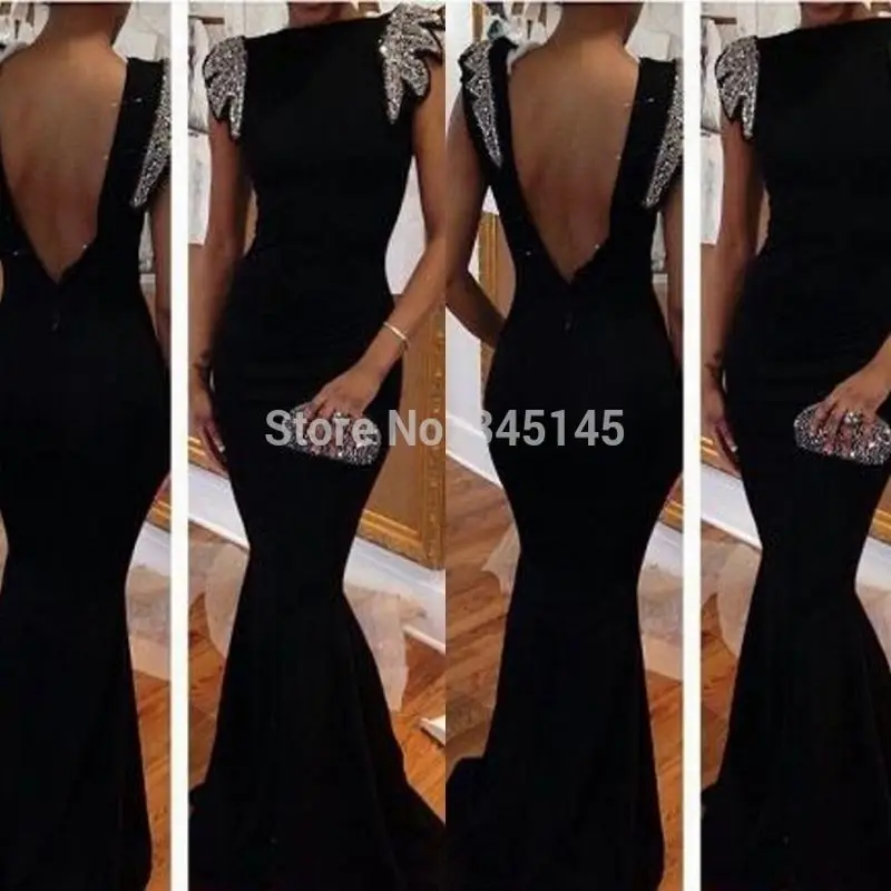 Fashionable New Sexy Sparkly Mermaid Bateau Backless Pleat Sequins Long Red Carpet Black Evening Gowns Celebrity Dress
Fashionable New Sexy Sparkly Mermaid Bateau Backless Pleat Sequins Long Red Carpet Black Evening Gowns Celebrity Dress