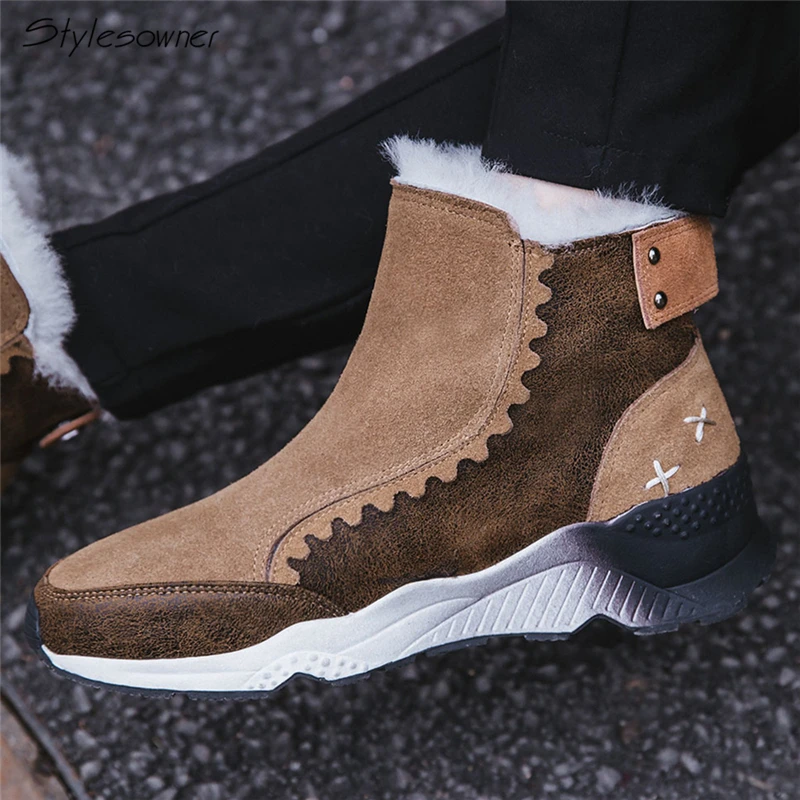 Stylesowner Women Winter Boots With Wool Plush Fur Comfortable Ankle Boots Real Leather Platform Wedges Heel Snow Sneaker Boots
Stylesowner Women Winter Boots With Wool Plush Fur Comfortable Ankle Boots Real Leather Platform Wedges Heel Snow Sneaker Boots