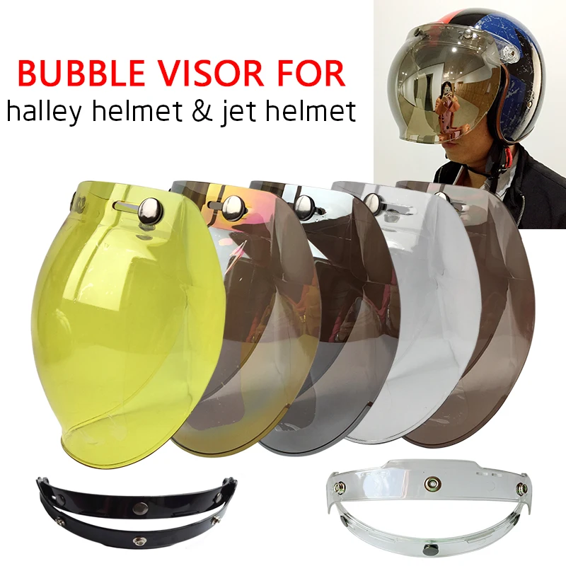 Original 3-Snap Motorcycle Open Face Helmet Visor Vintage Motorcycle Helmet Bubble Shield Peak Lens Glasses Retro SHield
Original 3-Snap Motorcycle Open Face Helmet Visor Vintage Motorcycle Helmet Bubble Shield Peak Lens Glasses Retro SHield