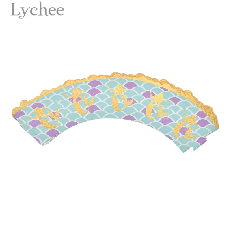 Lychee 12pcs Cupcake Mermaid Wrappers Cupcake Decorative Supplies Wedding Birthday Party Favors
Lychee 12pcs Cupcake Mermaid Wrappers Cupcake Decorative Supplies Wedding Birthday Party Favors