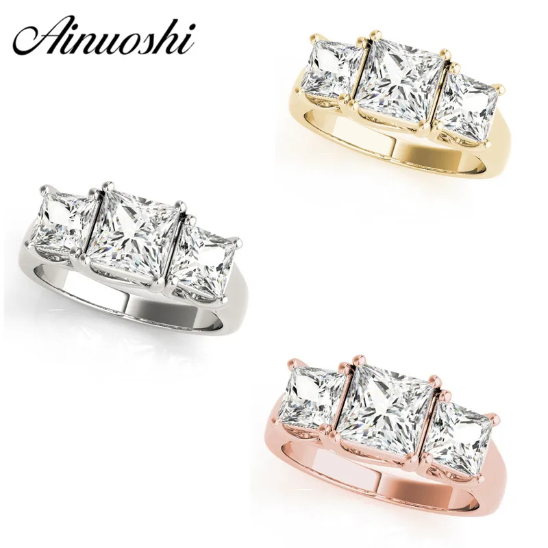 AINUOSHI Luxury 925 Sterling Silver Women Wedding Engagement Ring 1.25ct Princess Cut Three Stones Rings Silver Bridal Ring Gift
AINUOSHI Luxury 925 Sterling Silver Women Wedding Engagement Ring 1.25ct Princess Cut Three Stones Rings Silver Bridal Ring Gift