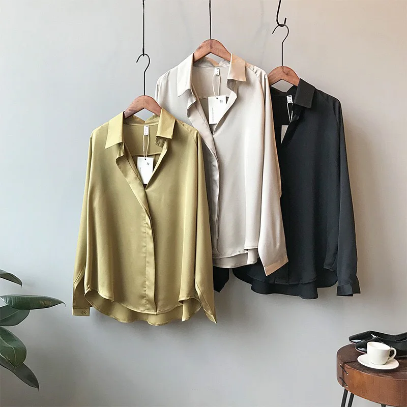 Summer 2019 Femme green Shirts Casual Blusas Clothes Long Sleeve Turn-down Collar Shirt Feminino Korean Ladies Tender Cardigan
Summer 2019 Femme green Shirts Casual Blusas Clothes Long Sleeve Turn-down Collar Shirt Feminino Korean Ladies Tender Cardigan