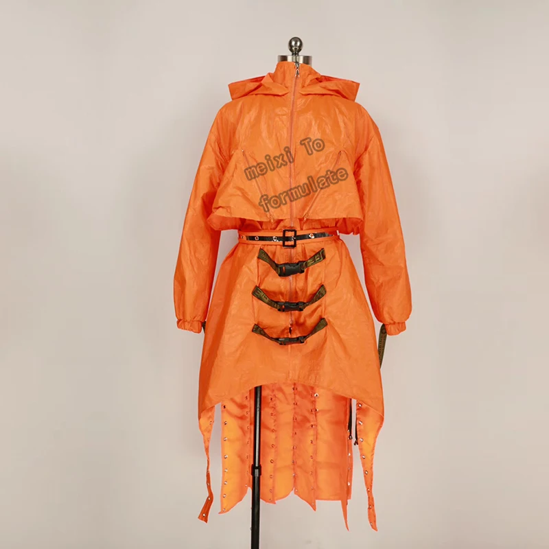 The orange dupont personality bandage of the coat bar nightclub concert singer dancer's costume
The orange dupont personality bandage of the coat bar nightclub concert singer dancer's costume