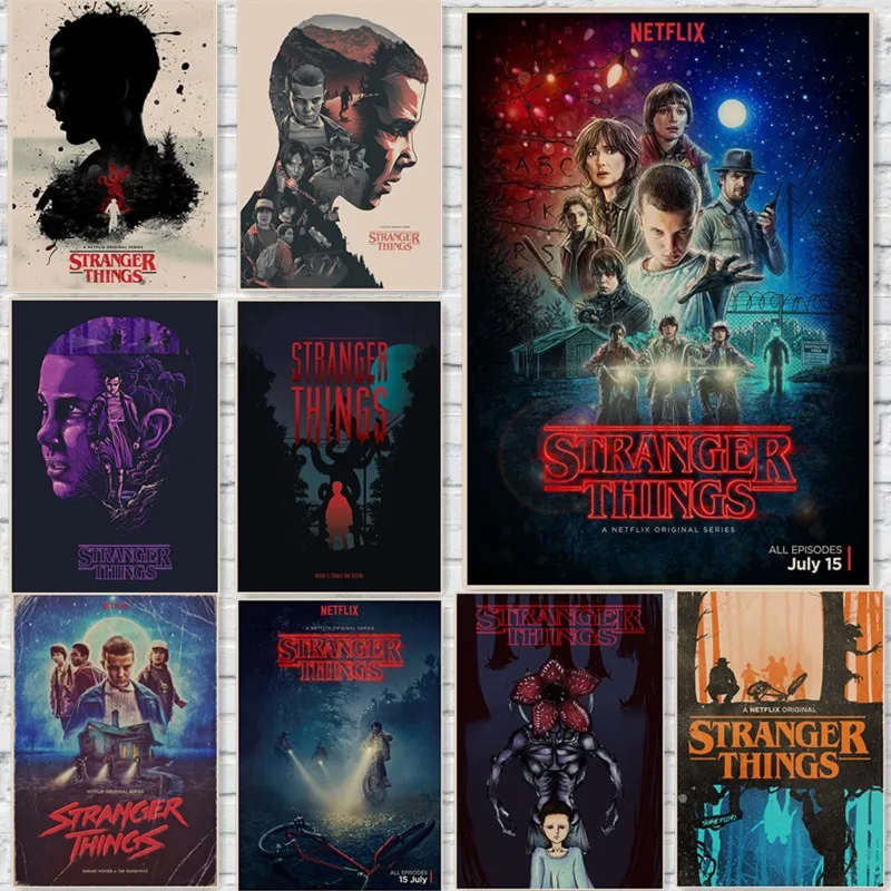 Постеры Stranger Things настенные наклейки украшение дома ТВ шоу печать бренд домашнего
