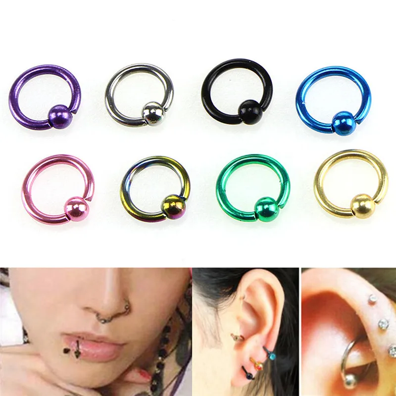 8 pcs/set hot Sexy Stainless Steel Segment Ring Mixed Colors Nose Lip Eyebrow Tongue Ear Ring Captive Bead Ring Body Piercings
8 pcs/set hot Sexy Stainless Steel Segment Ring Mixed Colors Nose Lip Eyebrow Tongue Ear Ring Captive Bead Ring Body Piercings