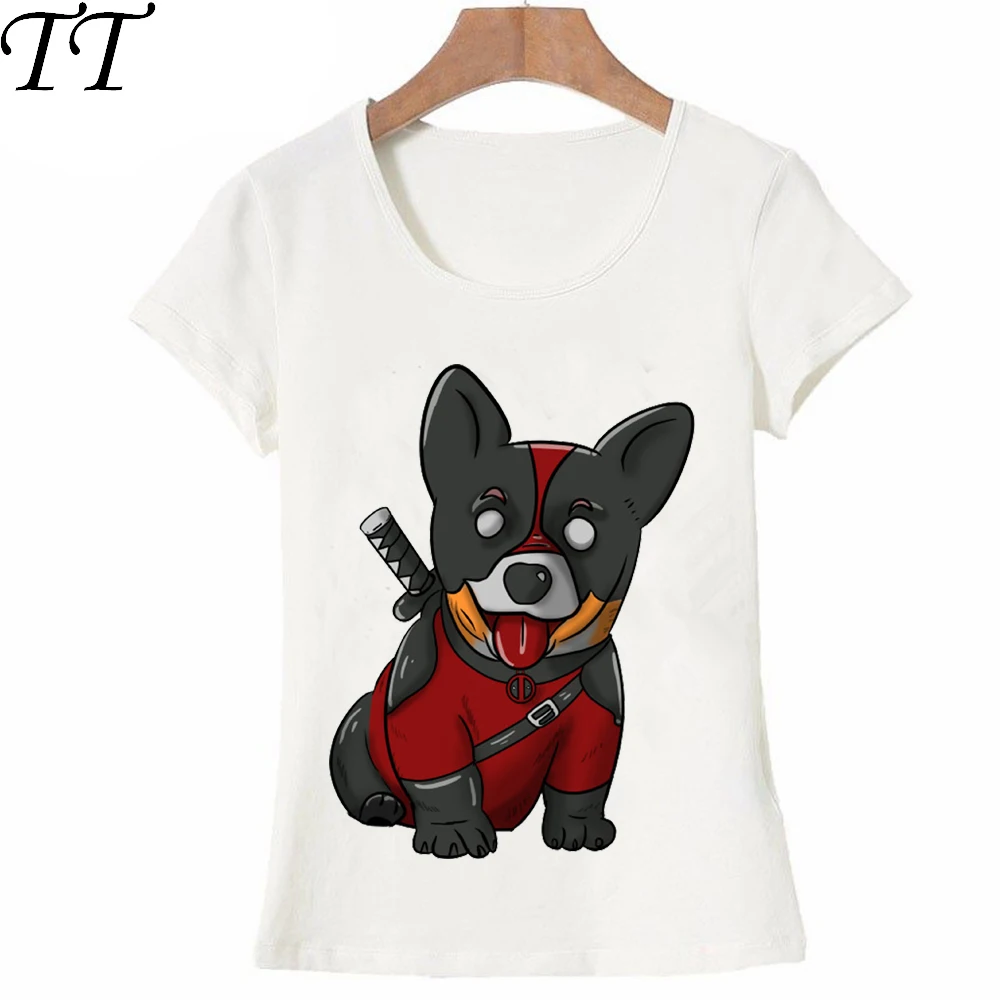 Funny Deadpool corgi cartoon design T-Shirt women's fashion summer Tops cute dog printing female Tees cute girl anime t-shirt
Funny Deadpool corgi cartoon design T-Shirt women's fashion summer Tops cute dog printing female Tees cute girl anime t-shirt