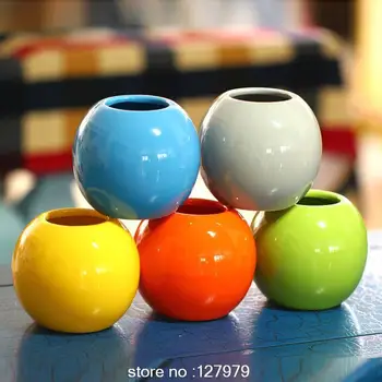 7 color optional ceramic desk vase floor ball pot flower pot creative flowerpot 1* vase + 2 * bean sprouts
7 color optional ceramic desk vase floor ball pot flower pot creative flowerpot 1* vase + 2 * bean sprouts