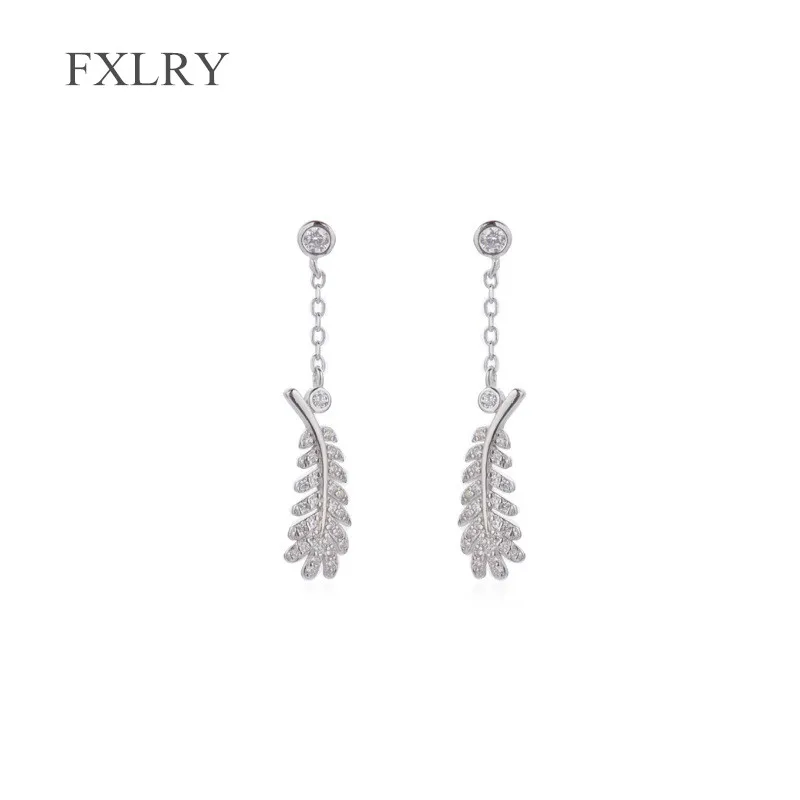 FXLRY New Design Romantic S925 Sterling Silver Inlay Zircon Cute Feather Stud Earrings For Women Jewelry
FXLRY New Design Romantic S925 Sterling Silver Inlay Zircon Cute Feather Stud Earrings For Women Jewelry