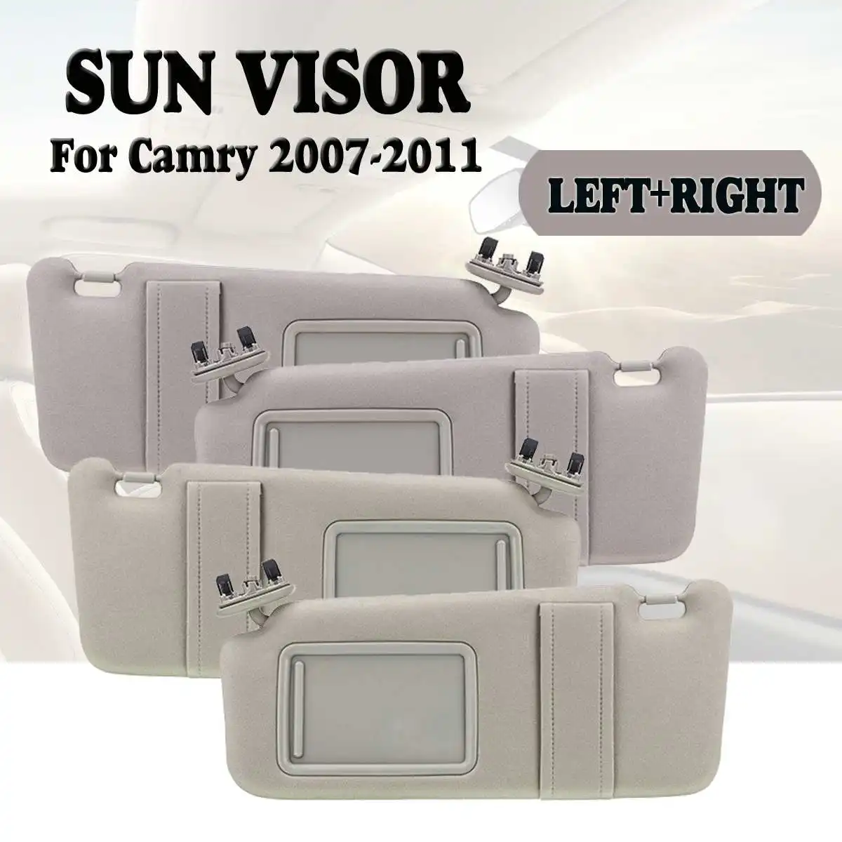 2PCS Car Grey/Beige Left+Right Side Wired Sun Visor Driver Auto Shield Visors Windscreen For Toyota Camry 2007-2011
2PCS Car Grey/Beige Left+Right Side Wired Sun Visor Driver Auto Shield Visors Windscreen For Toyota Camry 2007-2011