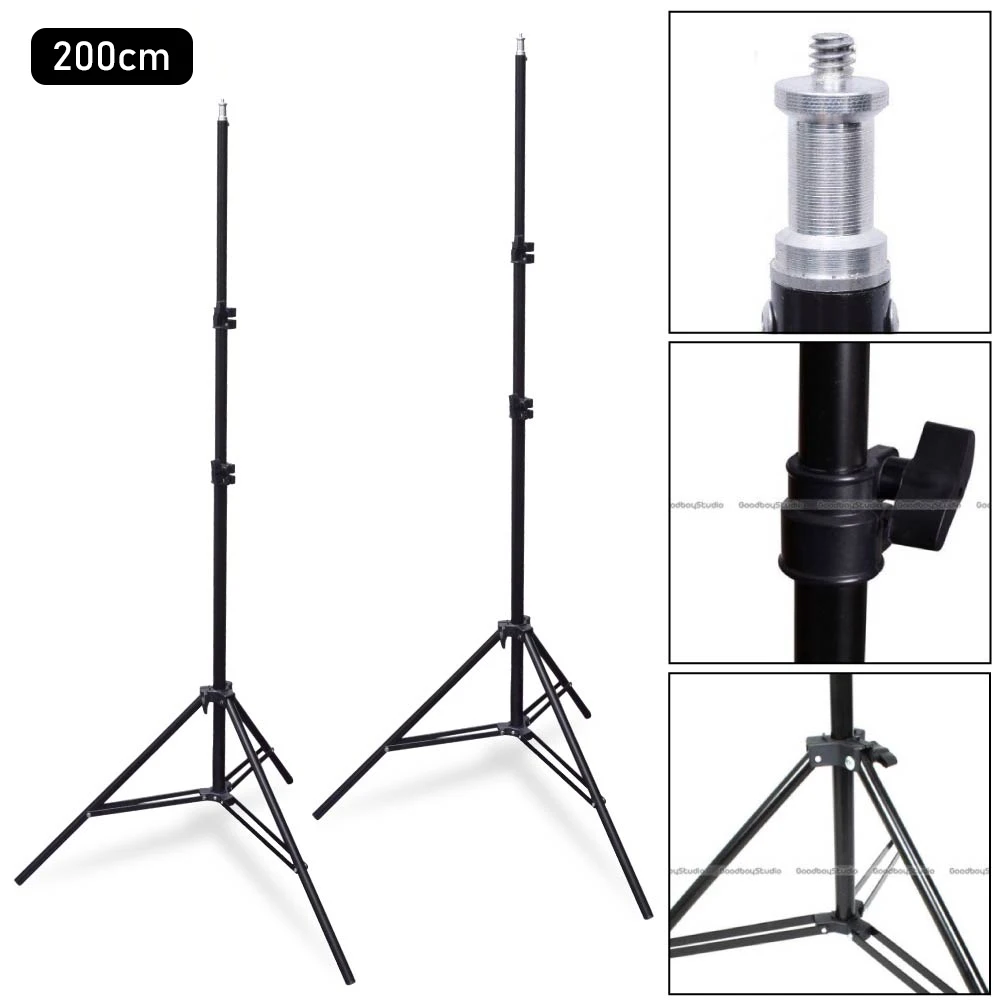 2PCS Studio 200cm / 2M / 6.5ft Photo Video Lighting Light Stand with 1/4" Thread for Flash Strobe(RU)
2PCS Studio 200cm / 2M / 6.5ft Photo Video Lighting Light Stand with 1/4" Thread for Flash Strobe(RU)