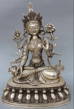 19"Chinese Tibet Buddhism Silver 7 Eye White Tara Goddess Buddha Kwan-yin Statue
19"Chinese Tibet Buddhism Silver 7 Eye White Tara Goddess Buddha Kwan-yin Statue