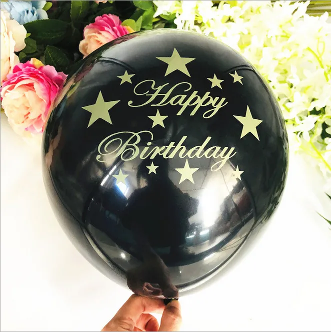 10pcs Black gold happy birthday latex balloons printed happy birthday letters helium balloon balls birthday party decor supplies
10pcs Black gold happy birthday latex balloons printed happy birthday letters helium balloon balls birthday party decor supplies