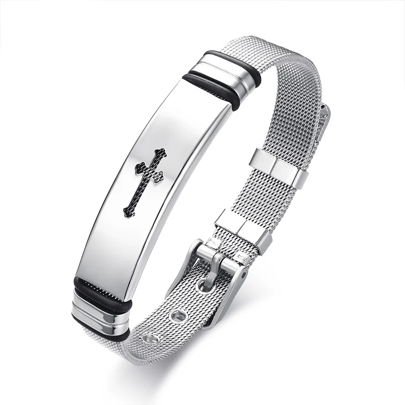 Stainless Steel Cross Bible Charm Bracelet Wristband For Men Adjustable Watch Bands Bracelet Christian Jewelry Gifts . BR-519
Stainless Steel Cross Bible Charm Bracelet Wristband For Men Adjustable Watch Bands Bracelet Christian Jewelry Gifts . BR-519