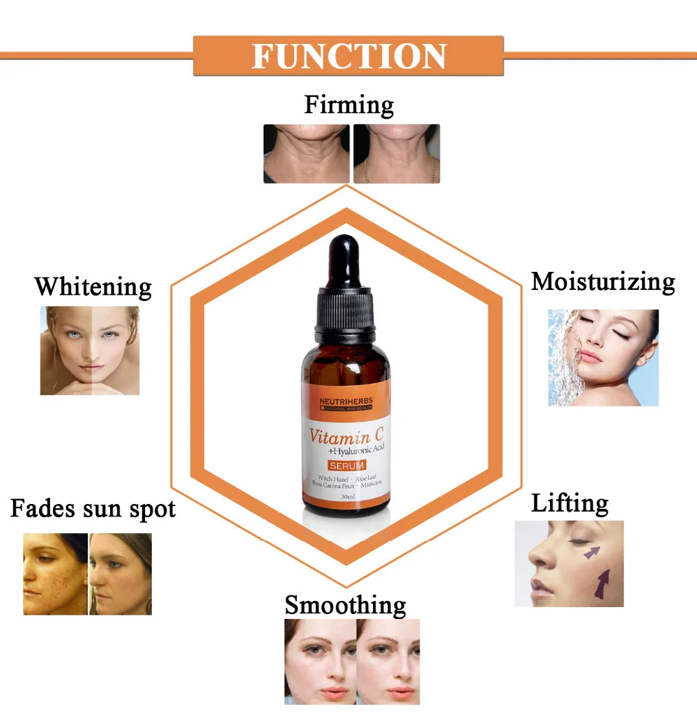 Neutriherbs Face Vitamin C Serum | Hyaluronic Acid | Retinol, Collagen Serum Kit Skin Whitening Moisturizer Anti Wrinkle Anti Aging