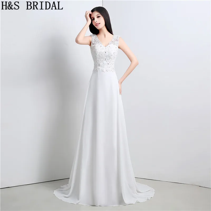 V Neck A-Line Wedding Dresses Lace Beaded wedding gowns Cheap Brides Dress Long Bridal Gowns vestido de noiva boho wedding dress
V Neck A-Line Wedding Dresses Lace Beaded wedding gowns Cheap Brides Dress Long Bridal Gowns vestido de noiva boho wedding dress