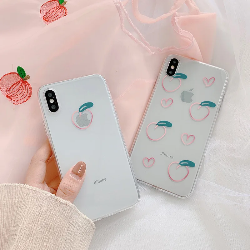 Cute Transparent Phone Case For iPhone X XS XR XS Max 8 7 6 6S Plus Peach Funny Shockproof TPU Soft Case Clear Cover Coque Funda
Cute Transparent Phone Case For iPhone X XS XR XS Max 8 7 6 6S Plus Peach Funny Shockproof TPU Soft Case Clear Cover Coque Funda