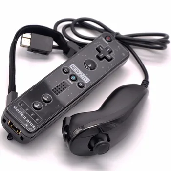 Wireless Remote Controller + Nunchuk Gamepad Combo kit Built-in MotionPlus Sensor for Nintendo Wii + Silicone Case with LOGO 1:1
Wireless Remote Controller + Nunchuk Gamepad Combo kit Built-in MotionPlus Sensor for Nintendo Wii + Silicone Case with LOGO 1:1
