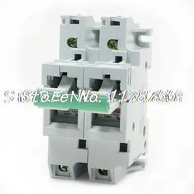 AC230-400V 63A Double Phase DIN Rail 14mm x 51mm Fuse Holder
