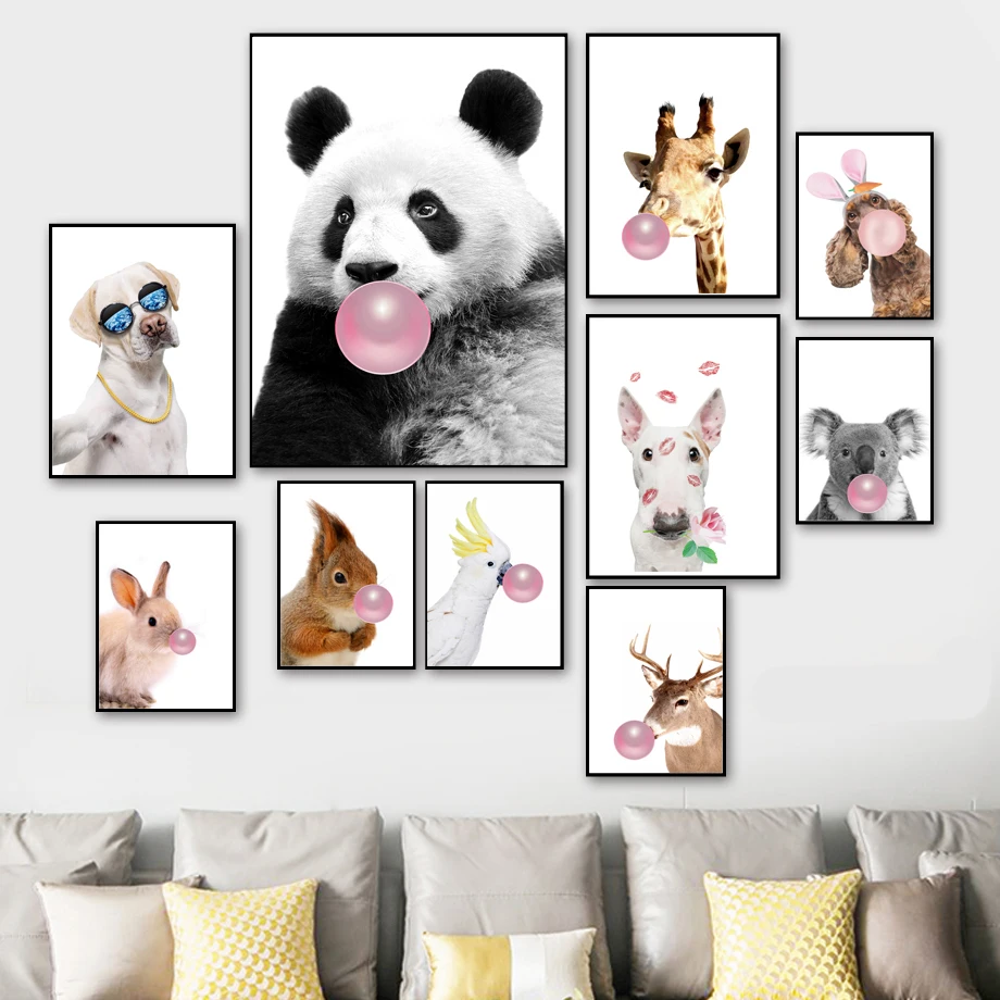 Dog Panda Koala Giraffe Wall Art Canvas Painting Nordic Poster And Prints Animal Wall Picture Kids Baby Room Scandinavian Decor
Dog Panda Koala Giraffe Wall Art Canvas Painting Nordic Poster And Prints Animal Wall Picture Kids Baby Room Scandinavian Decor