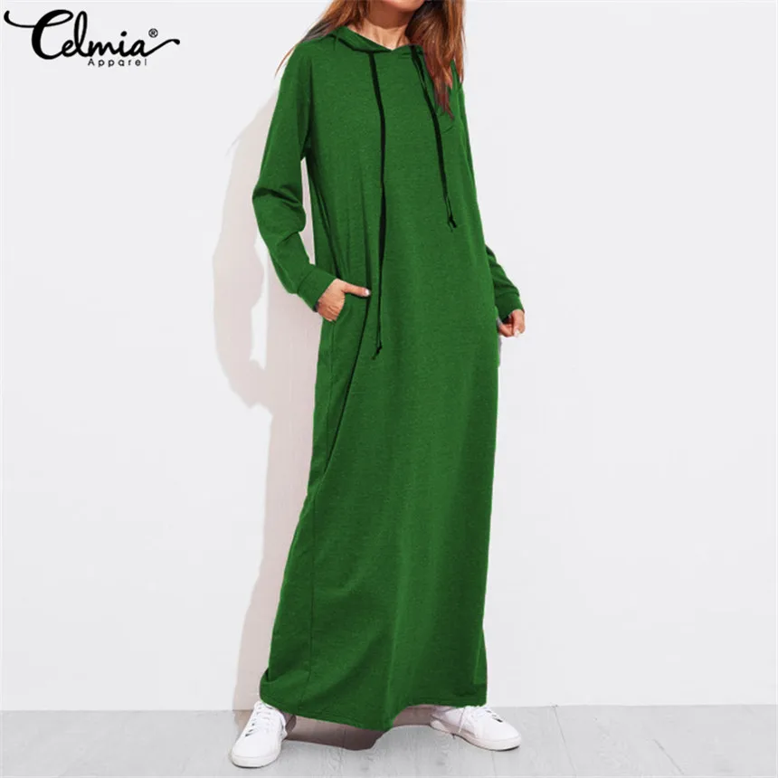 Vintage Hoodies Dress Women Maxi Long Dress Celmia 2019 Casual Long Sleeve Plus Size Pullovers Sweatshirts Female Vestidos Robe
Vintage Hoodies Dress Women Maxi Long Dress Celmia 2019 Casual Long Sleeve Plus Size Pullovers Sweatshirts Female Vestidos Robe