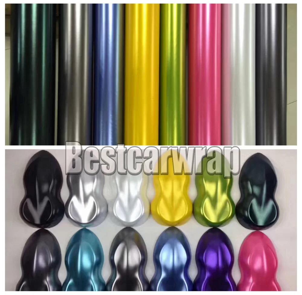 Various Color Pearl Metallic Chrome Vinyl Wrap For Car Wrap Covering Like 3M quality with Air bubble free 1.52x20m/Roll 5x67ft
Various Color Pearl Metallic Chrome Vinyl Wrap For Car Wrap Covering Like 3M quality with Air bubble free 1.52x20m/Roll 5x67ft