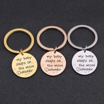My Baby Sleeps On The Moon Salvador Key Chain Baby Loss Keepsake Souvenir Bereavement Jewelry Mom Stainless Steel Keyring
My Baby Sleeps On The Moon Salvador Key Chain Baby Loss Keepsake Souvenir Bereavement Jewelry Mom Stainless Steel Keyring