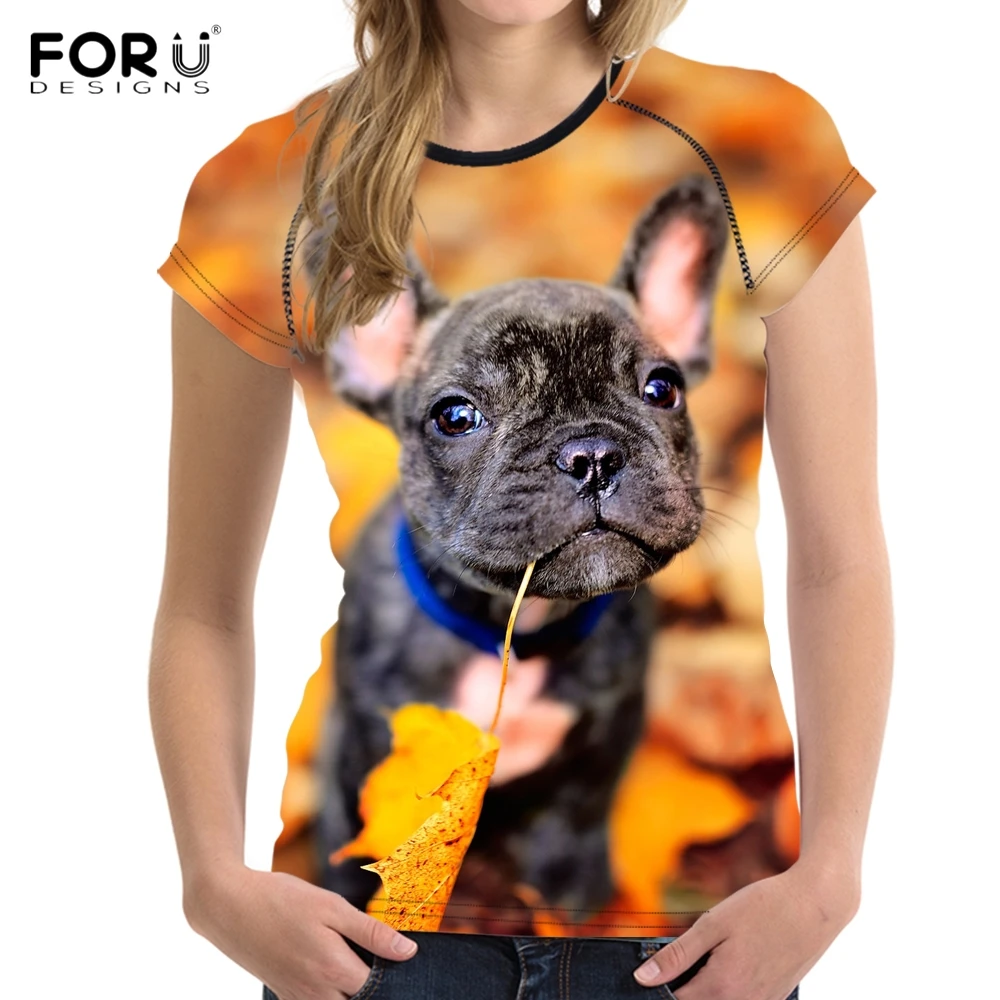 FORUDESIGNS Funny 3D Dog French Bulldog Print Women Fitness T Shirts Summer Short Sleeve Tops Tee Clothes Fashion Female T-shirt
FORUDESIGNS Funny 3D Dog French Bulldog Print Women Fitness T Shirts Summer Short Sleeve Tops Tee Clothes Fashion Female T-shirt