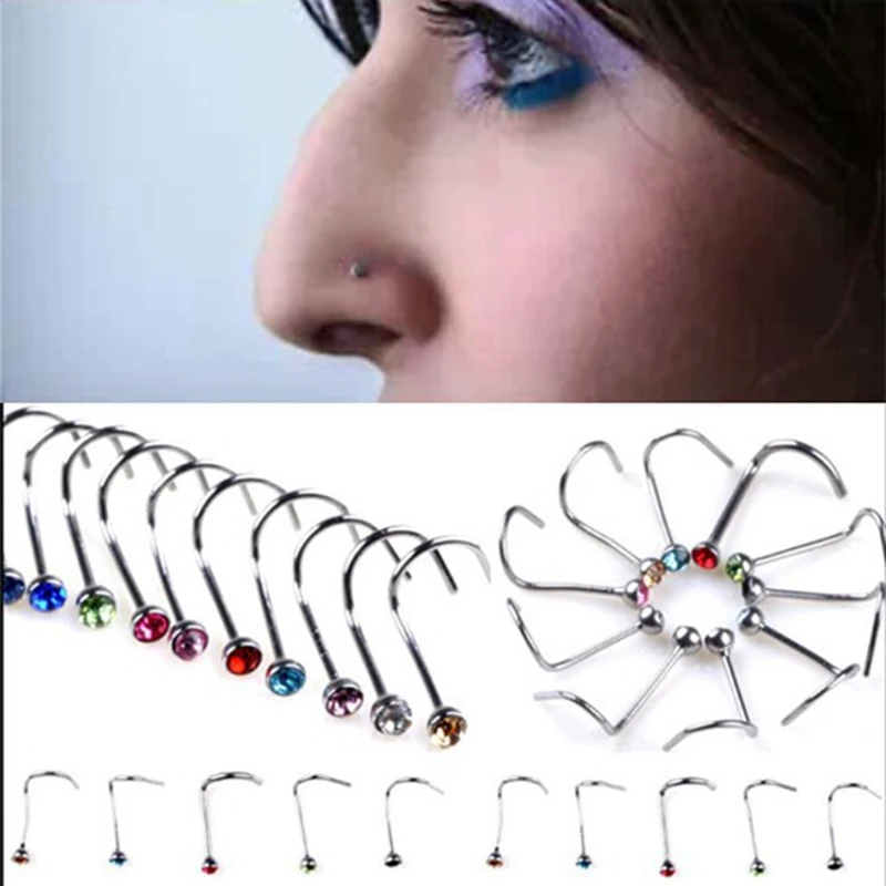 40pcs/box CZ Crystal Screw Nose Stud Ring Piercing Body Jewelry Retainers For Women Stainless Surgical Steel Nose Piercing Stud
40pcs/box CZ Crystal Screw Nose Stud Ring Piercing Body Jewelry Retainers For Women Stainless Surgical Steel Nose Piercing Stud