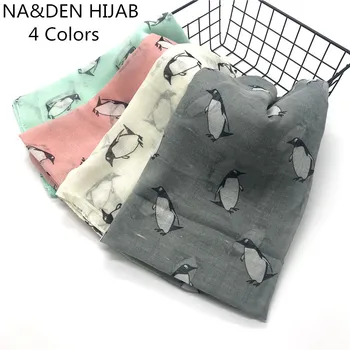 Solid color with penguin printing scarf cotton scarf Fashion high quality muslim head Scarf/Hijab/wrap/sarong 10pcs/lot
Solid color with penguin printing scarf cotton scarf Fashion high quality muslim head Scarf/Hijab/wrap/sarong 10pcs/lot