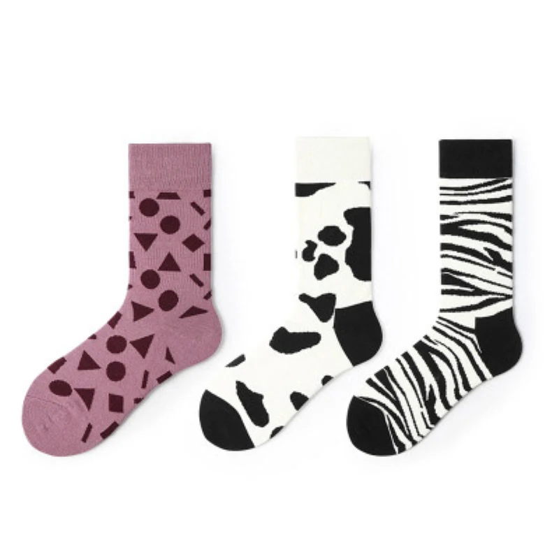 Classic Women Men Cotton Long Socks Black White Striped Dots Cow Zebra Pattern Street Hip Hop Socks Breathable Couple Socks
Classic Women Men Cotton Long Socks Black White Striped Dots Cow Zebra Pattern Street Hip Hop Socks Breathable Couple Socks