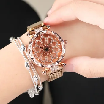 Quartz Watch Women Luxury Bracelet Watches Unique Revolvable Dial Wrist Watch Ladies Gifts Stainless Steel Mesh Strap Timepieces
Quartz Watch Women Luxury Bracelet Watches Unique Revolvable Dial Wrist Watch Ladies Gifts Stainless Steel Mesh Strap Timepieces