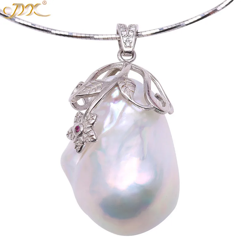 JYX 2019 Unique 20x28mm natural Baroque Freshwater white Pearl Pendant in 925 Sterling Silver baroque necklace
JYX 2019 Unique 20x28mm natural Baroque Freshwater white Pearl Pendant in 925 Sterling Silver baroque necklace