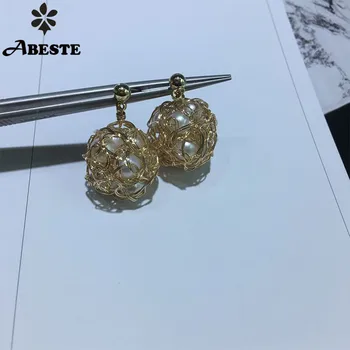 ANI 14K Roll Gold Women Drop Earring Natural Freshwater White Pearl Fashion Dangle boucle d oreille Handmade Jewelry Ball Shape
ANI 14K Roll Gold Women Drop Earring Natural Freshwater White Pearl Fashion Dangle boucle d oreille Handmade Jewelry Ball Shape