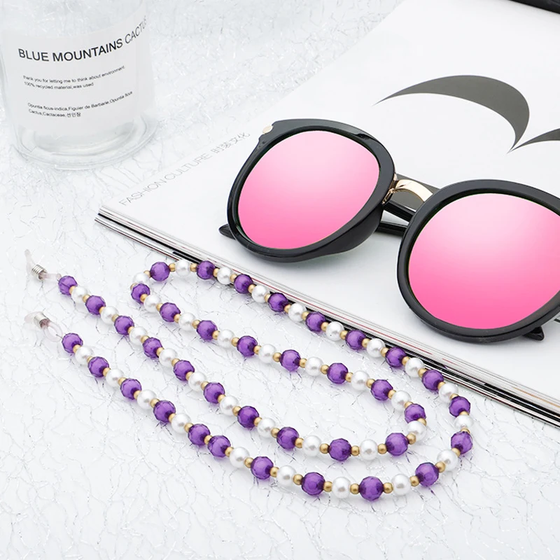 NEW Sun Glasses Chain Beaded Neck Lanyard Cord Cable Chain Strap For Spectacles Sunglasses Purple glasses chain
NEW Sun Glasses Chain Beaded Neck Lanyard Cord Cable Chain Strap For Spectacles Sunglasses Purple glasses chain