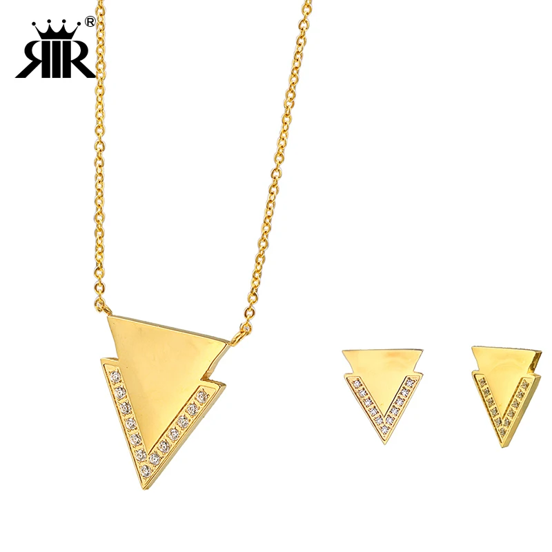 RIR Latest Triangle Jewellery Set Women Geometric Necklace and Earrings Set Bridesmaid Jewelry Sets Wedding Gifts For Ladies
RIR Latest Triangle Jewellery Set Women Geometric Necklace and Earrings Set Bridesmaid Jewelry Sets Wedding Gifts For Ladies