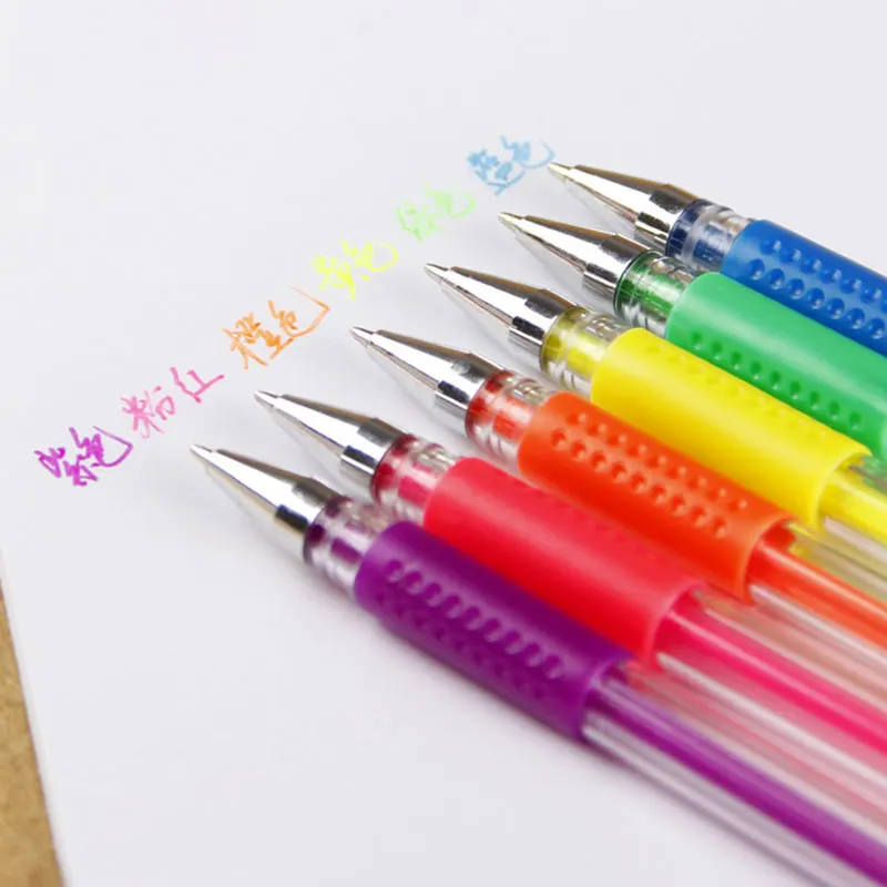 6Pcs/set 0.5mm Color Gel Ink Pen Glitter Highlighter Fluorescent Pen Art Marker Pens Painting Drawing School Student Staionery
6Pcs/set 0.5mm Color Gel Ink Pen Glitter Highlighter Fluorescent Pen Art Marker Pens Painting Drawing School Student Staionery