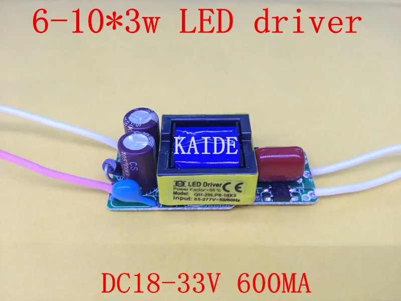 5 Pieces 6-10*3w LED driver bare board led power supply PFC>0.95 input AC85-277V output DC18-33V 600ma efficiency 88%
5 Pieces 6-10*3w LED driver bare board led power supply PFC>0.95 input AC85-277V output DC18-33V 600ma efficiency 88%