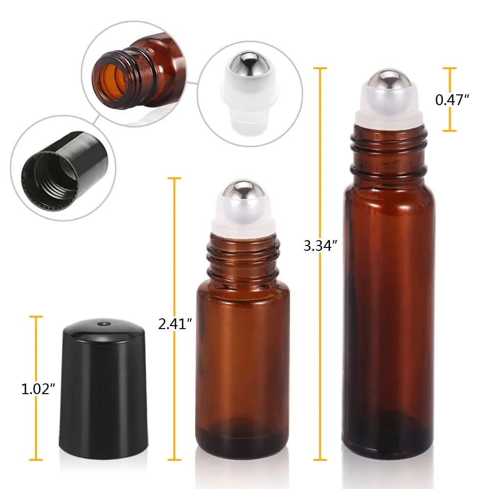 5ML 10ML Thick Amber Essential Oil Glass Bottle Roll on Bottles Roller Bottles Perfume Bottle
5ML 10ML Thick Amber Essential Oil Glass Bottle Roll on Bottles Roller Bottles Perfume Bottle