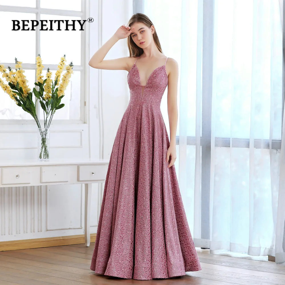 BEPEITHY Pink V Neck Long Prom Dresses Criss Cross Back Sparkle Fabric Evening Dress Party Elegant 2020 Robe De Soiree
BEPEITHY Pink V Neck Long Prom Dresses Criss Cross Back Sparkle Fabric Evening Dress Party Elegant 2020 Robe De Soiree