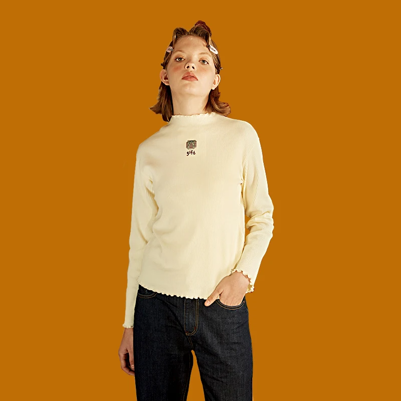 2018 Spring New Design Women Long Sleeve Tshirt Knitted Tee Tops White Cotton T-shirt Ruffles Cute Female Autumn Gift Embroidery
2018 Spring New Design Women Long Sleeve Tshirt Knitted Tee Tops White Cotton T-shirt Ruffles Cute Female Autumn Gift Embroidery