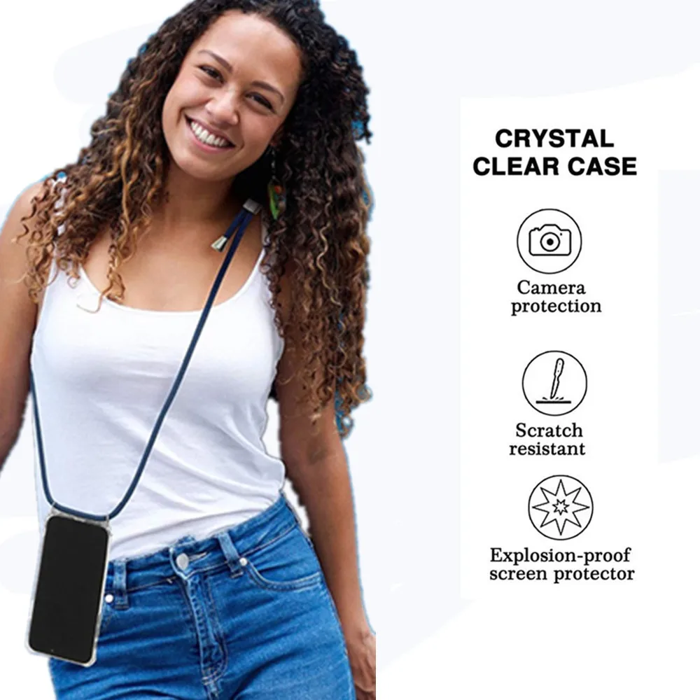 Soft TPU Cell Phone Case With Lanyard Strap Rope Crossbody Cord Adjustable for Samsung Galaxy S7 8 9 10 Plus S10 E NOTE8 9 10
Soft TPU Cell Phone Case With Lanyard Strap Rope Crossbody Cord Adjustable for Samsung Galaxy S7 8 9 10 Plus S10 E NOTE8 9 10