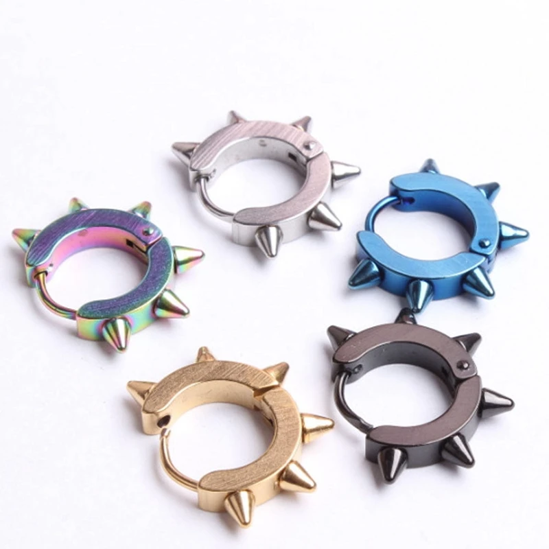 1 Unisex Titanium Steel Hoop Gothic Bling Hip Hop Thorn Punk Rivet Ear Stud Spike Earrings New
1 Unisex Titanium Steel Hoop Gothic Bling Hip Hop Thorn Punk Rivet Ear Stud Spike Earrings New